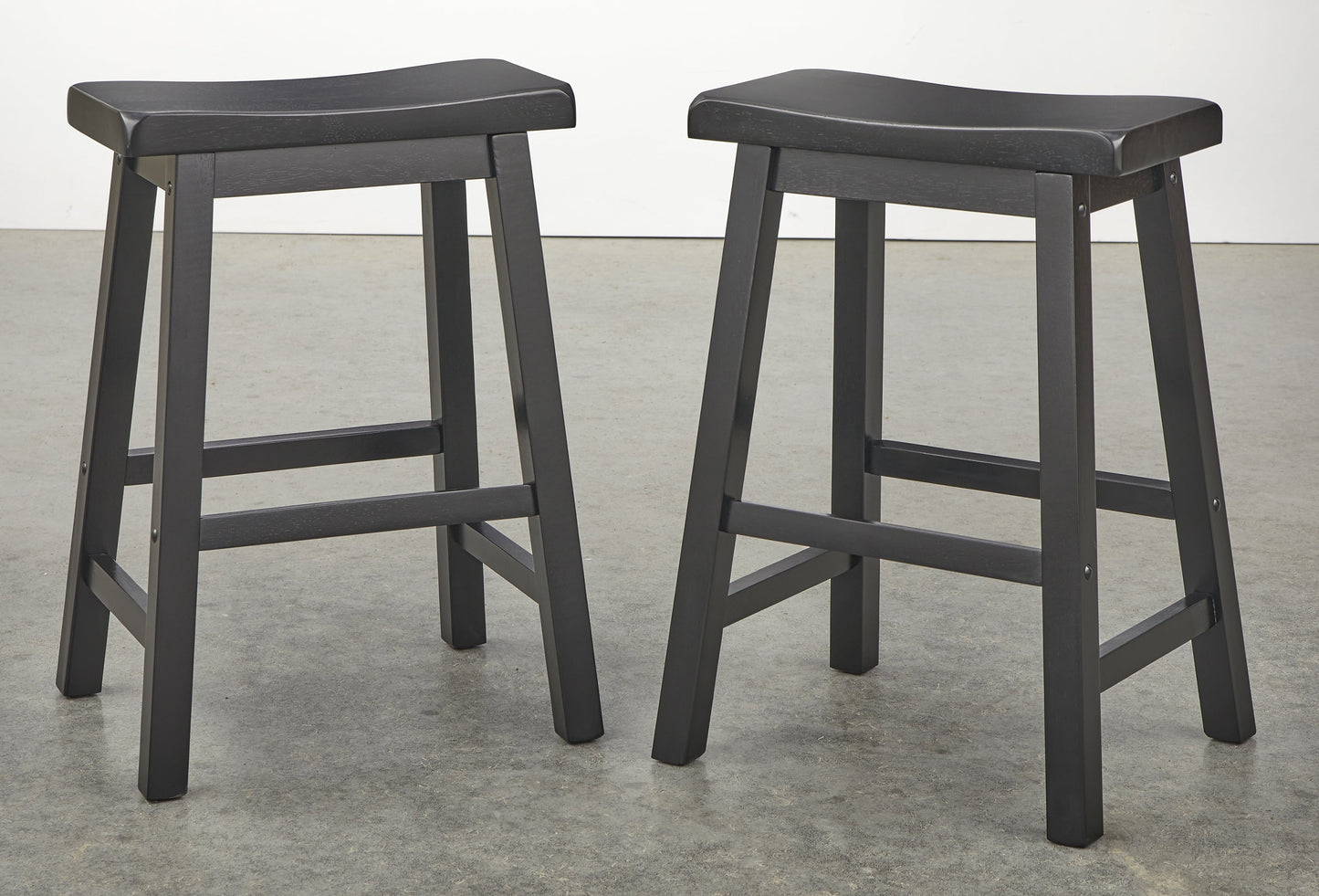 TMS 29" Barnaby Saddle Bar Stool, Set of 2, Brown