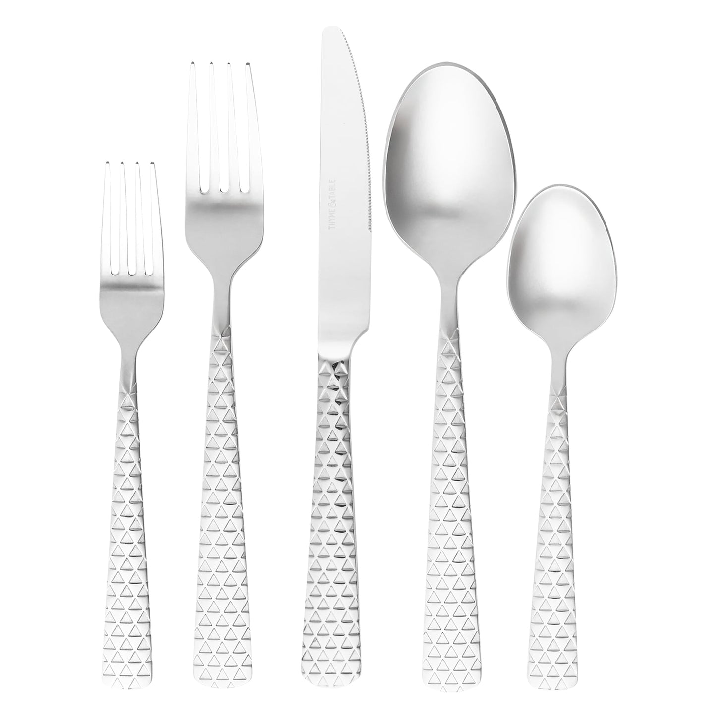 Thyme & Table Medallion 20-Piece Stainless Steel Flatware Set, Service for 4
