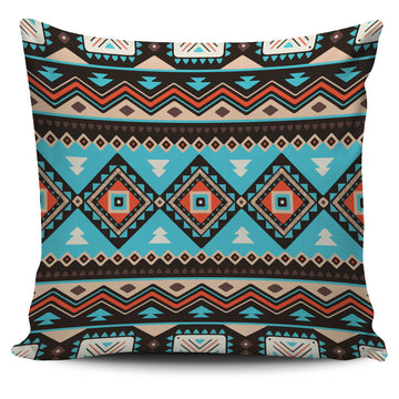 Tribal Line Shapes Ethnic Pattern Pillow Covers