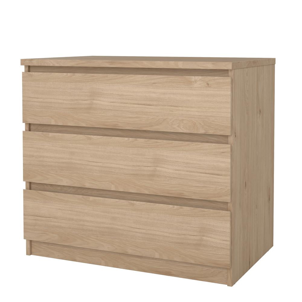 Tvilum Scottsdale Cómoda de 3 Cajones para Adultos, Veta de Madera Negra