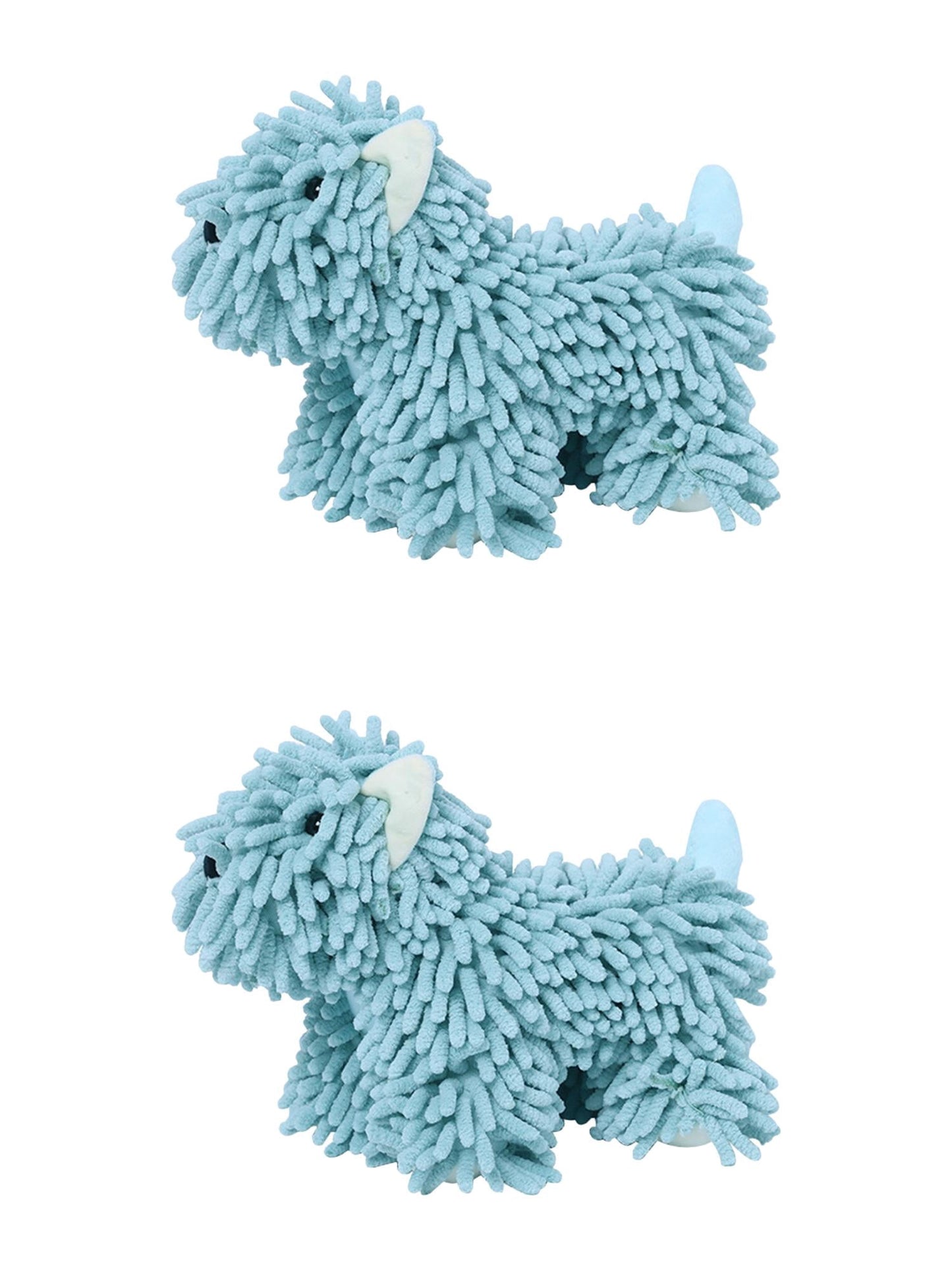 Unique Bargains 2 Pcs Dog Hand Towels 8" x 10" Green