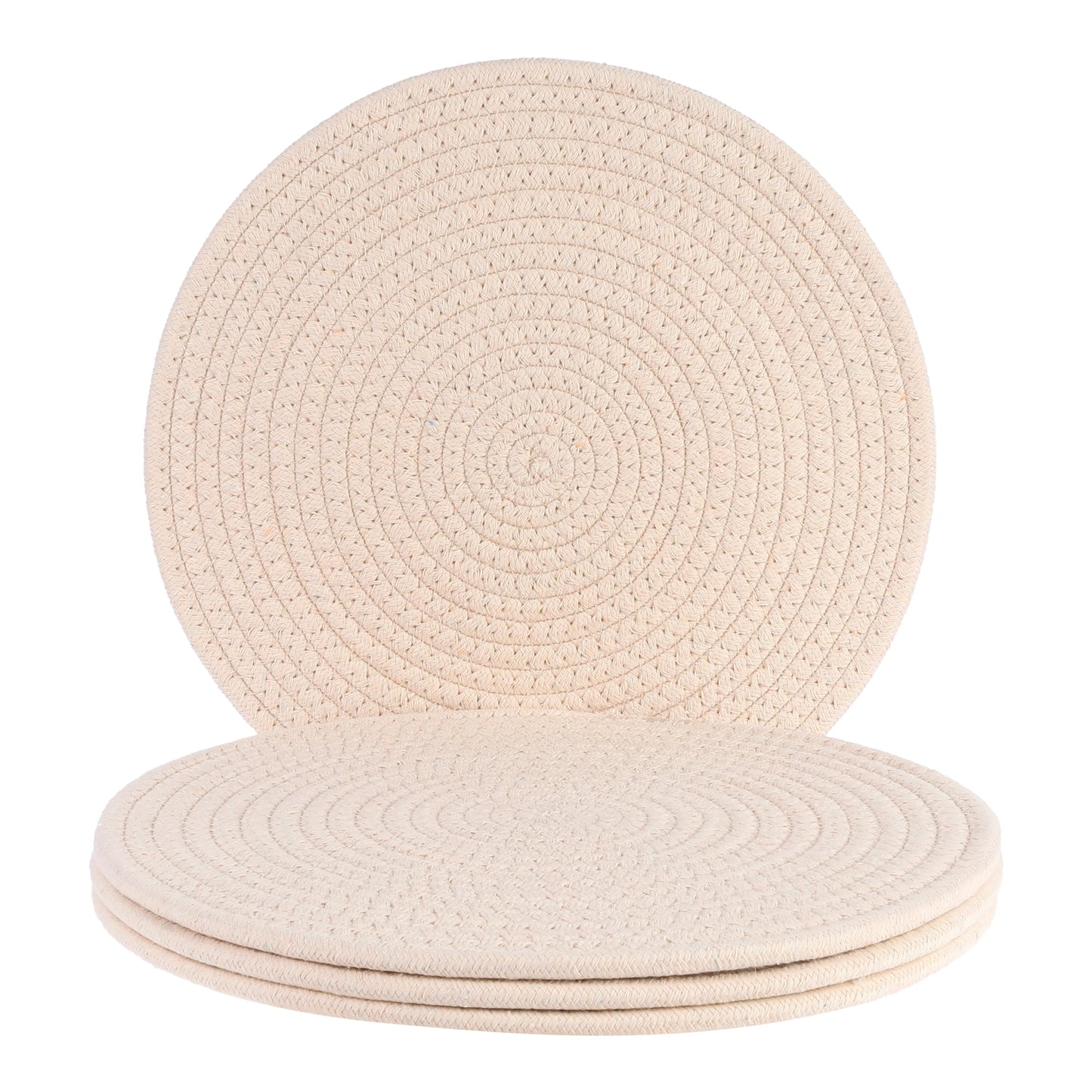 Unique Bargains Placemats Set of 4 Cotton Round Placemats for Dining Table Colorful