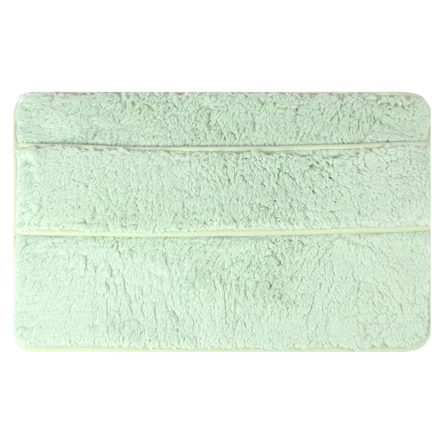 Unique Bargains Plush Shaggy Rugs Mat Absorbent Bath Rugs Green 16" x 24"