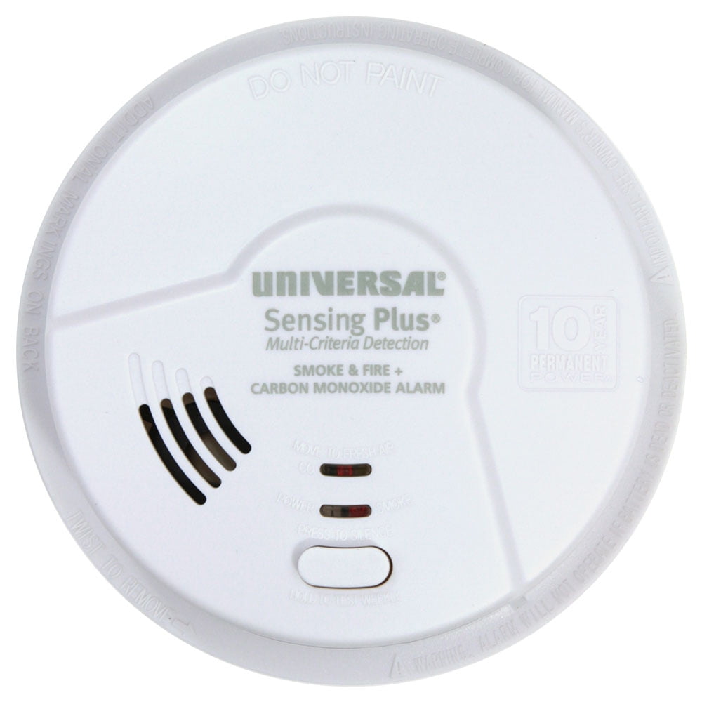 Universal Security Instruments, Sensing Plus, Combo de Alarma de Humo, Incendio y Monóxido de Carbono, Detección de Múltiples Criterios, con BaterÃa de 10 Años, Paquete de 4