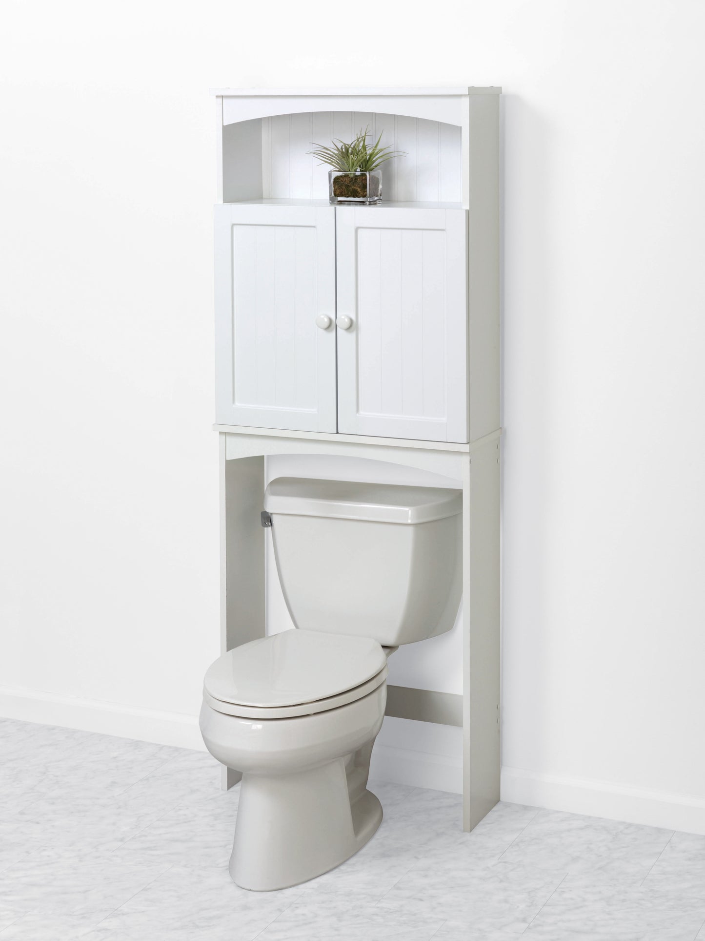 Zenna Home Cottage Collection over the Toilet Spacesaver, Bathroom Storage Shelves, White