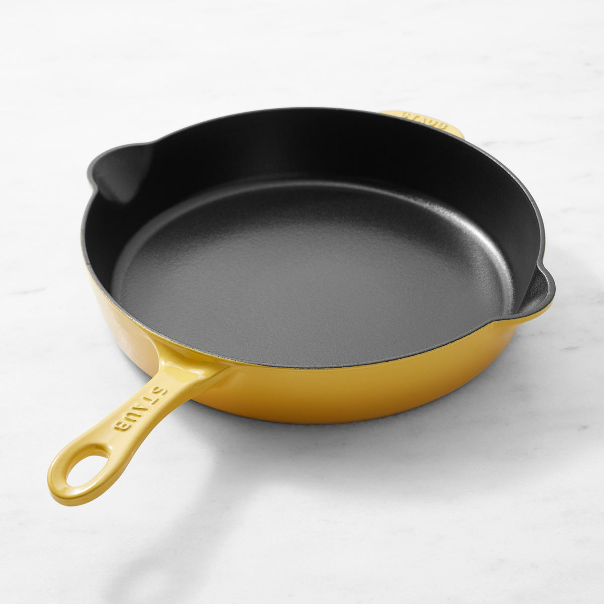 Staub Enameled Cast Iron Traditional Deep Skillet,Citron,11"