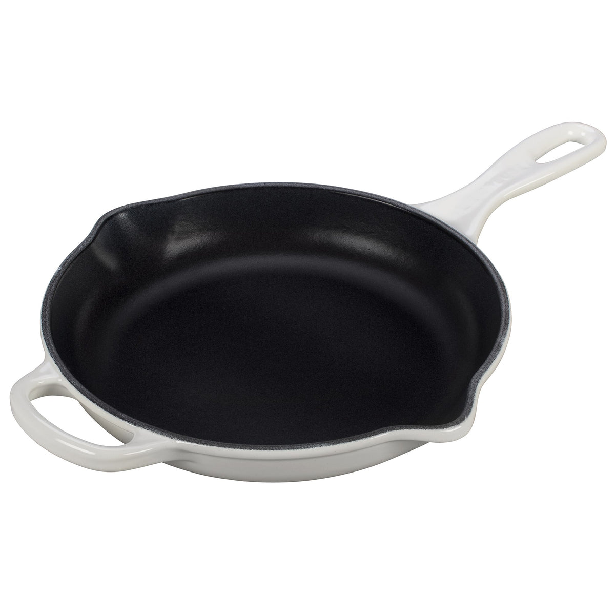 Le Creuset Signature Enameled Cast Iron Skillet Fry Pans,White,Pan\, 9"