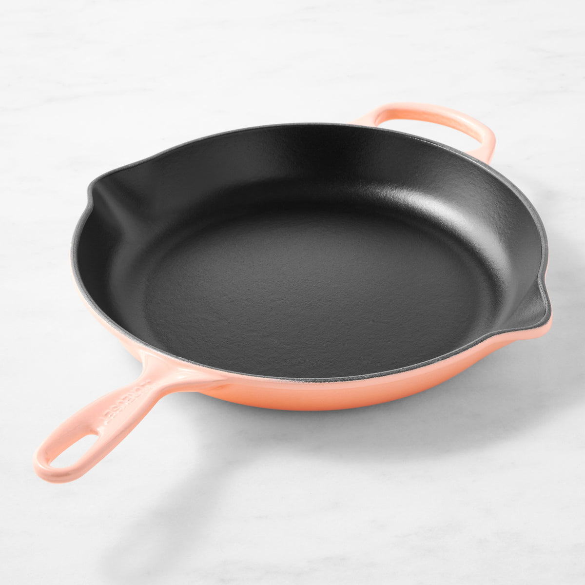 Le Creuset Signature Enameled Cast Iron Skillet Fry Pans,Peche,Pan\, 12"