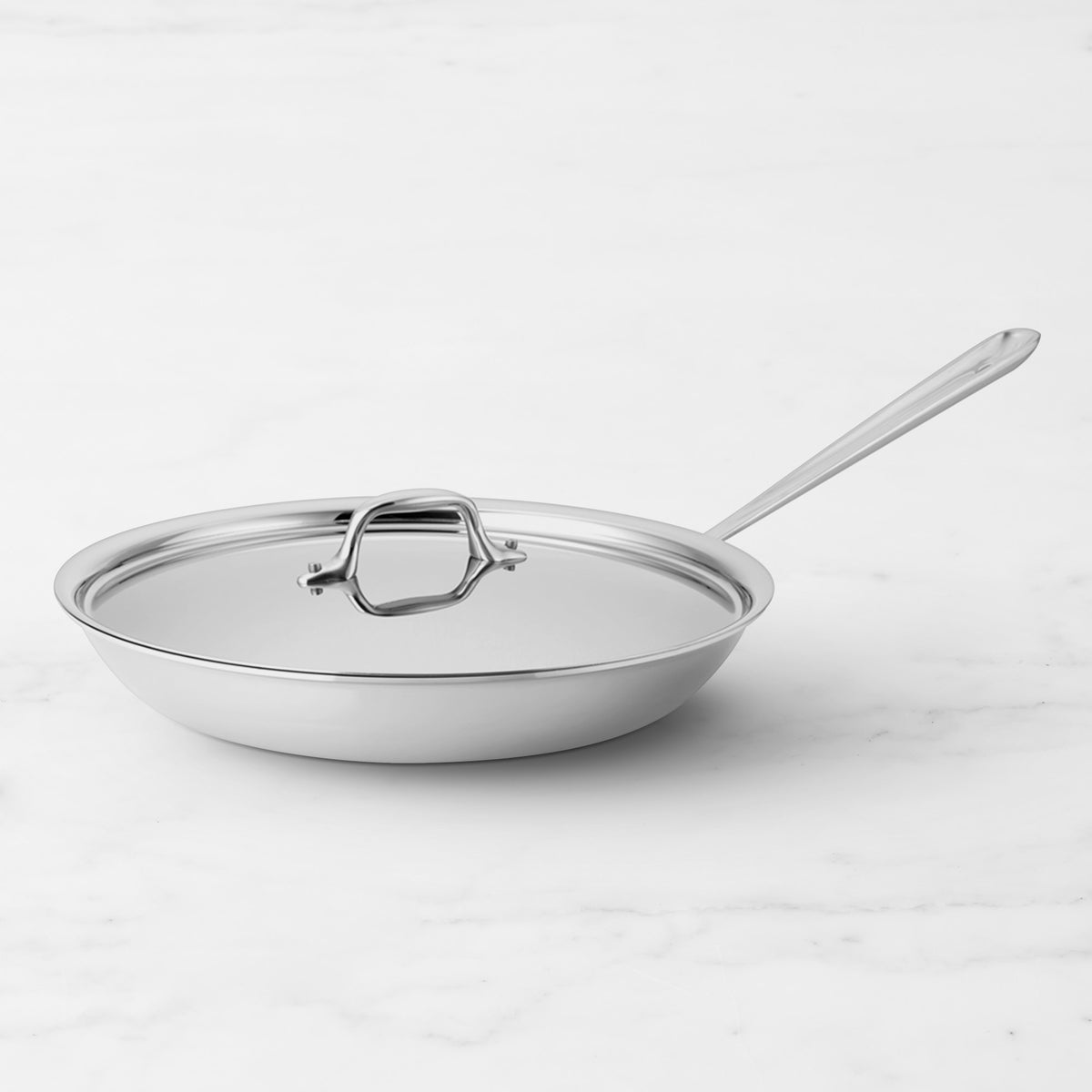 All-Clad D3 Tri-Ply Stainless-Steel Fry Pan with Lid,D3 Tri-Ply Stainless-Steel Traditional Covered Fry Pan\, 12",