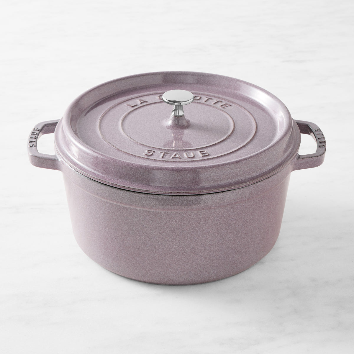Staub Enameled Cast Iron Round Dutch Oven,Lilac,7-Qt.