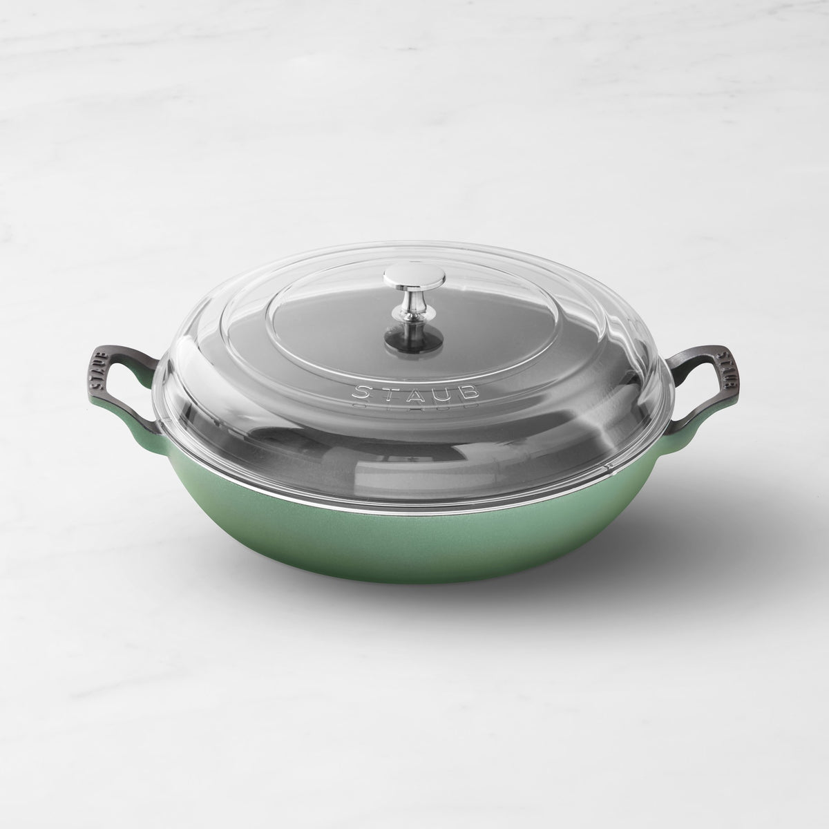 Staub Enameled Cast Iron Everything Braiser, 3.5-Qt.,Sage,