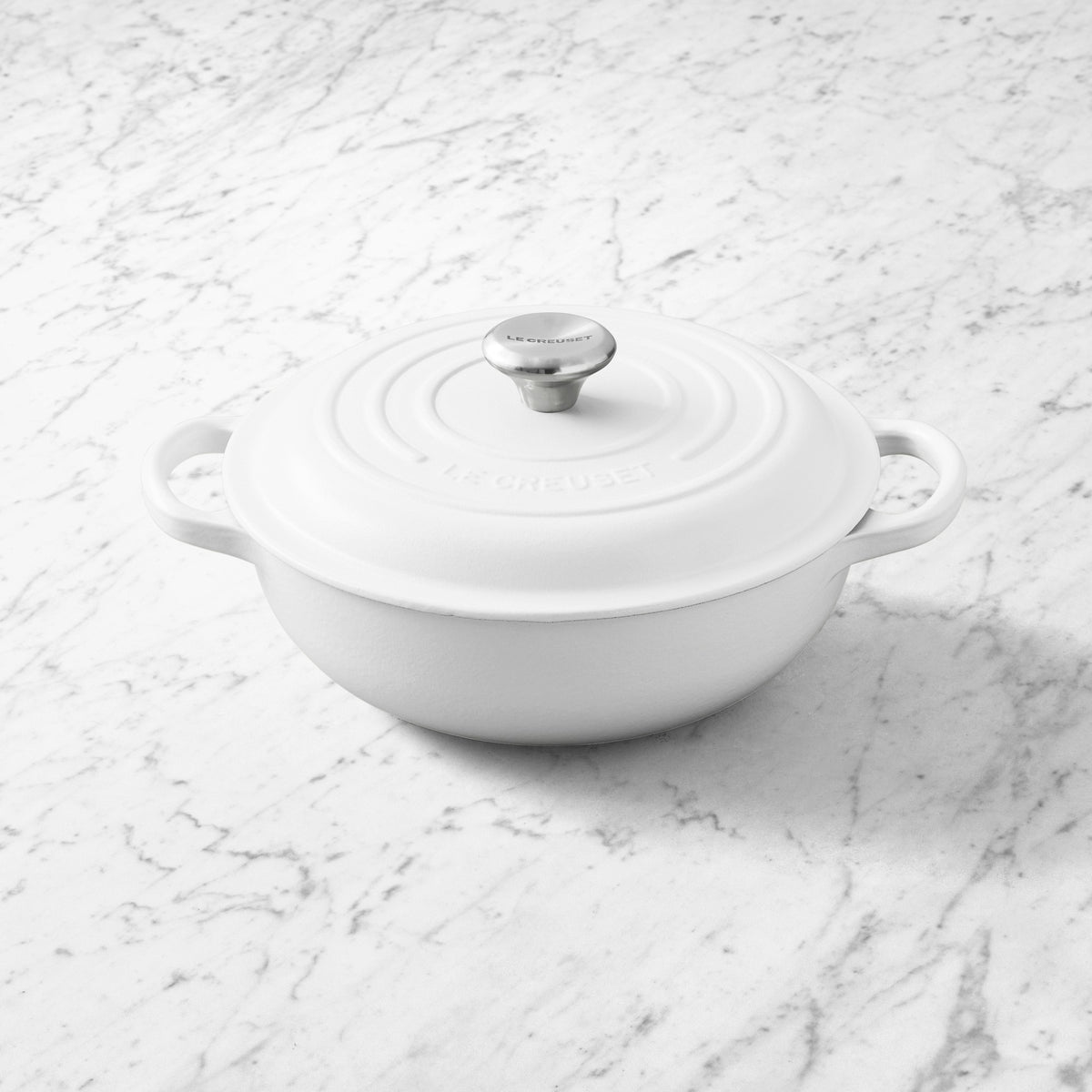 Le Creuset Signature Enameled Cast Iron French Oven, 2.5-Qt.,Matte White,