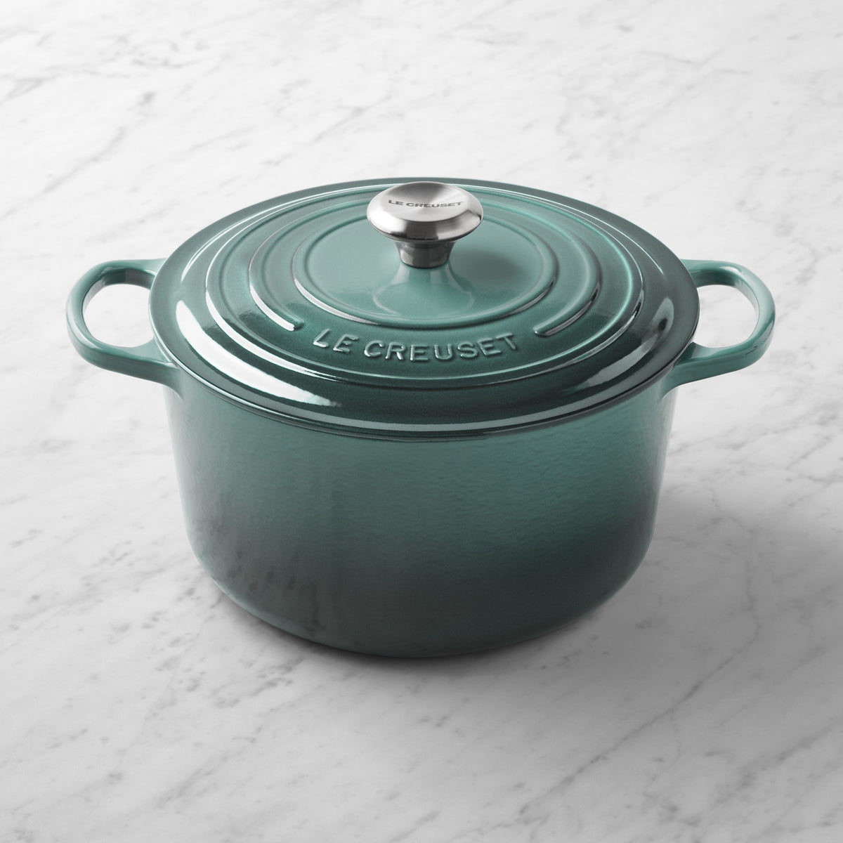 Le Creuset Signature Enameled Cast Iron Deep Round Oven, 6.5-Qt.,Ocean,