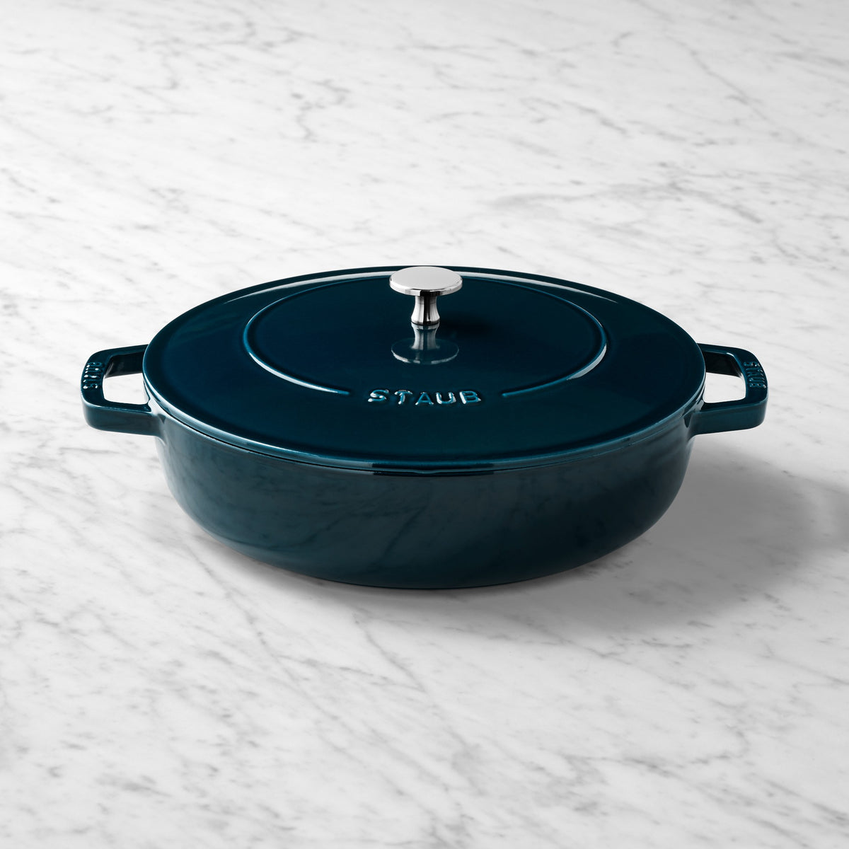Staub x Smitten Kitchen Enameled Cast Iron Braiser 4-Qt,La Mer,