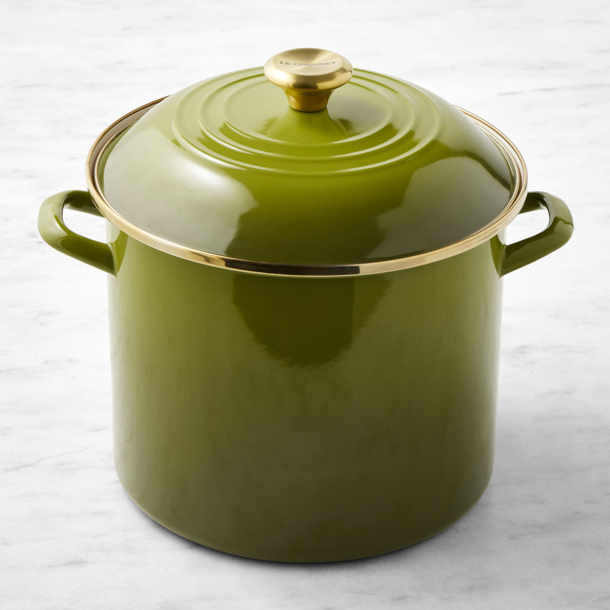 Le Creuset Enameled-Steel Stockpot with Stainless-Steel Knob,,WSNOADS