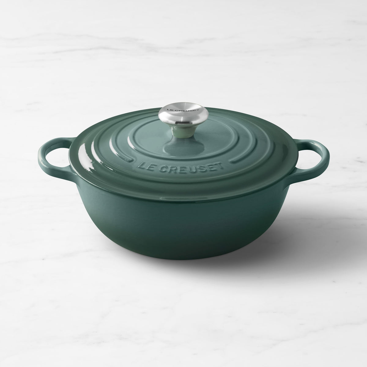 Le Creuset Signature Enameled Cast Iron Soup Pot, 4.5-Qt.,Ocean,
