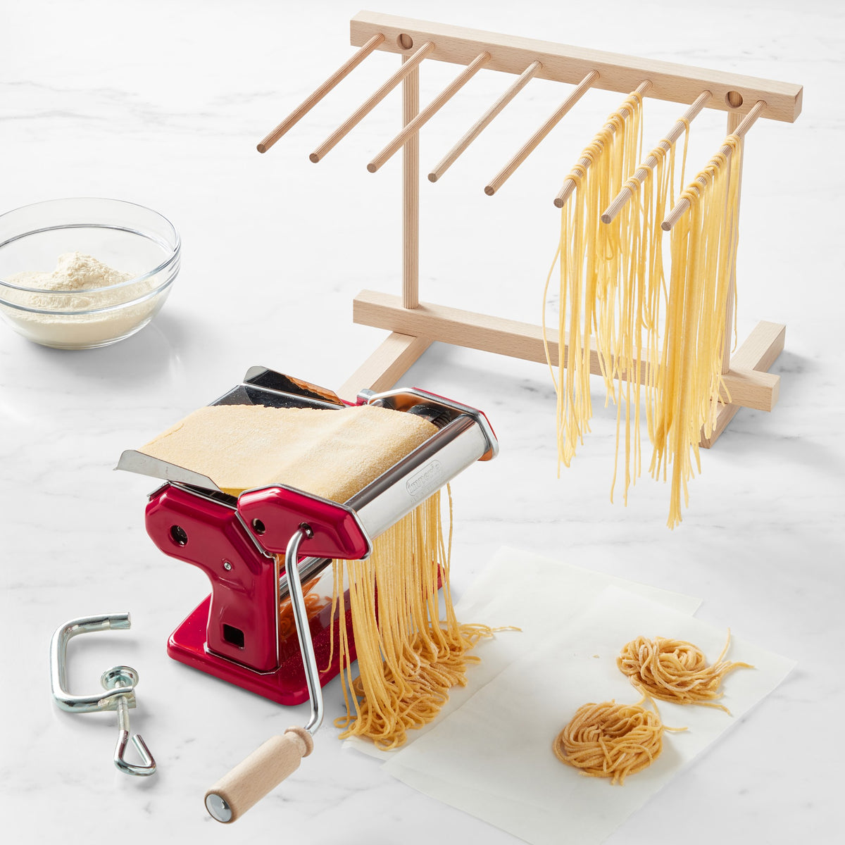 Imperia Pasta Machine & Pasta Dryer, Red,,WSNOADS