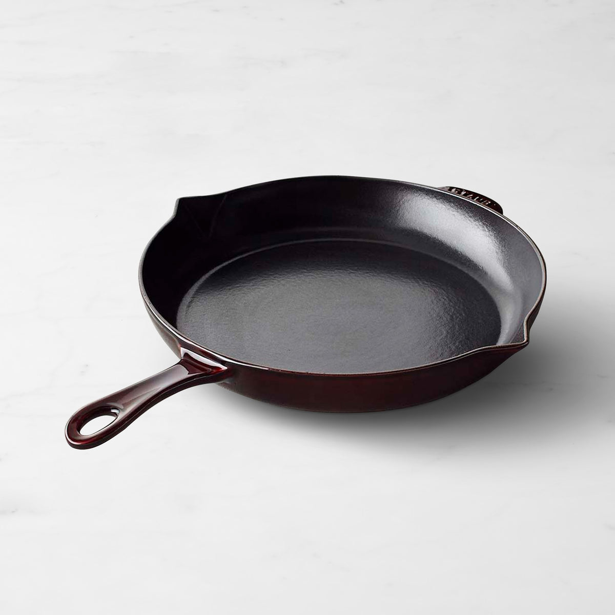 Staub Enameled Cast Iron Fry Pans,Grenadine,Pan\, 12"