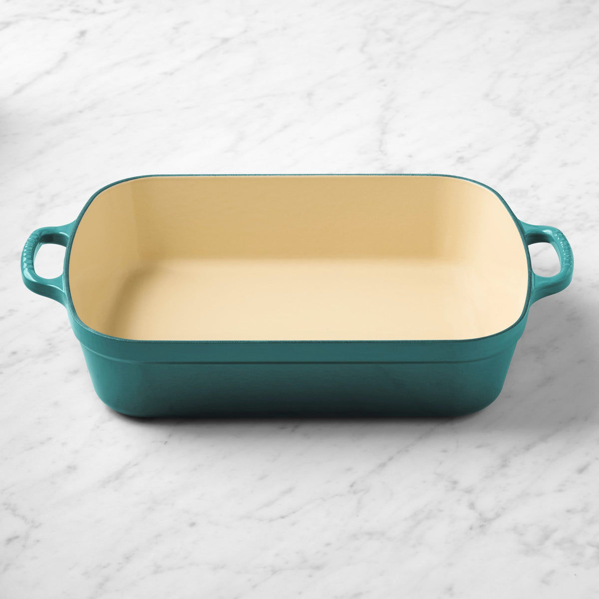 Le Creuset Signature Enameled Cast Iron Rectangular Roasting Pan, 5.25-Qt.,Ocean,