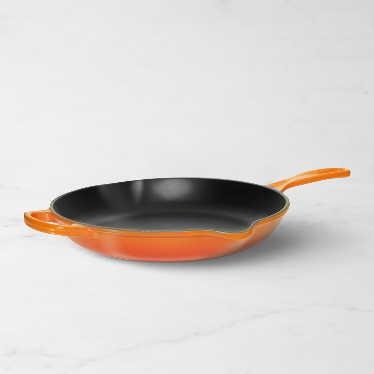 Le Creuset Signature Enameled Cast Iron Skillet Fry Pans,Flame,Pan\, 12"