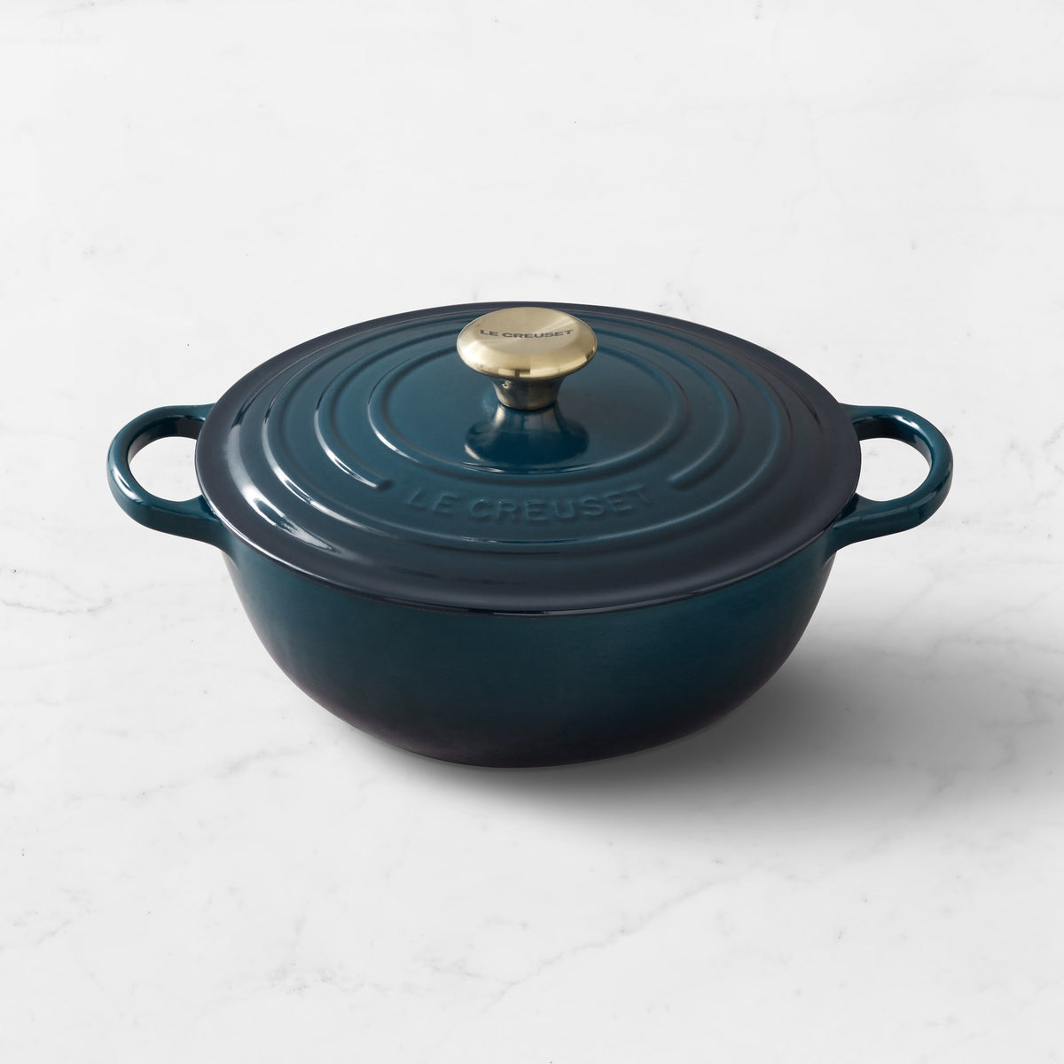 Le Creuset Signature Enameled Cast Iron Soup Pot, 4.5-Qt.,Agave,