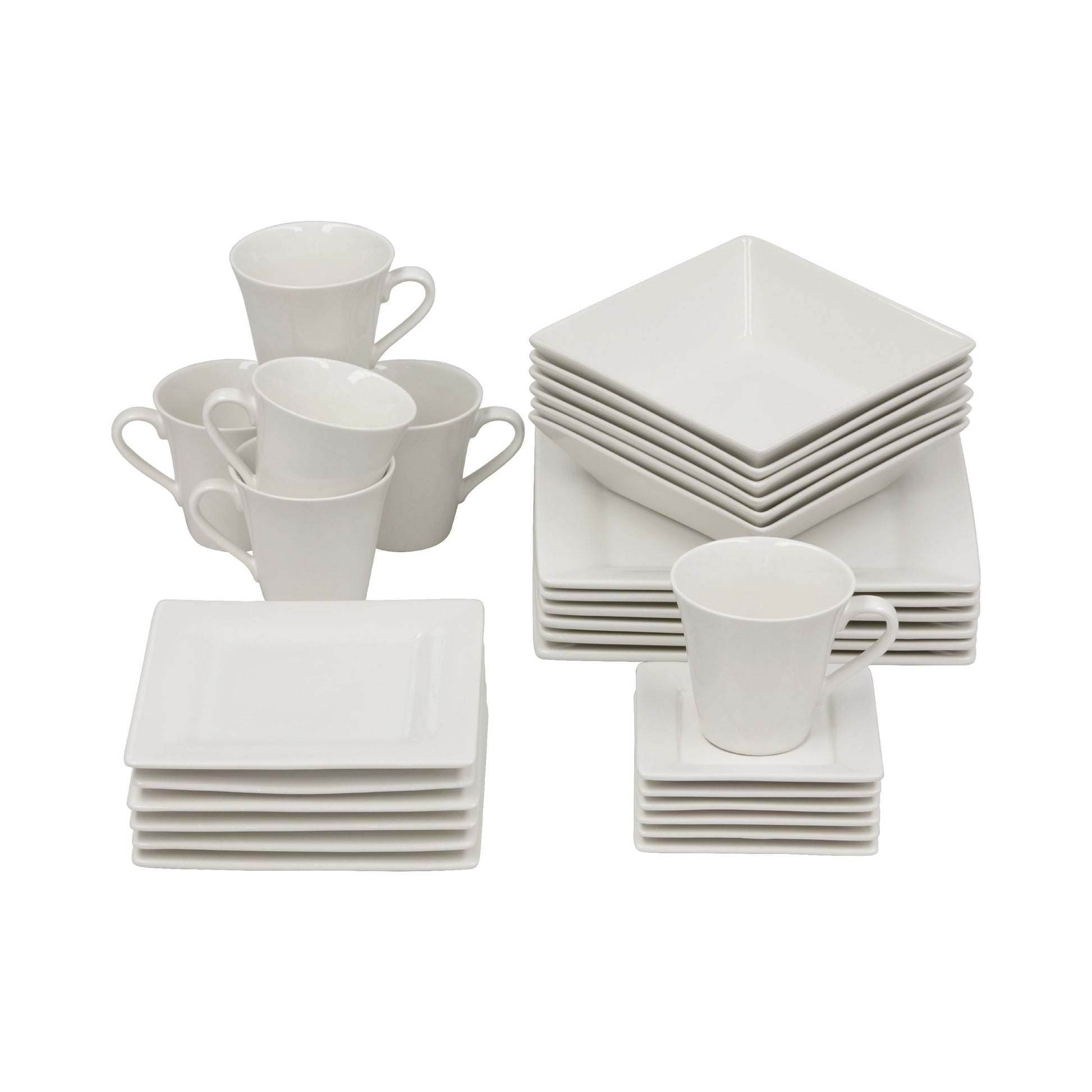 10 Strawberry Street Nova 30 Piece Dinnerware Set - Cream White
