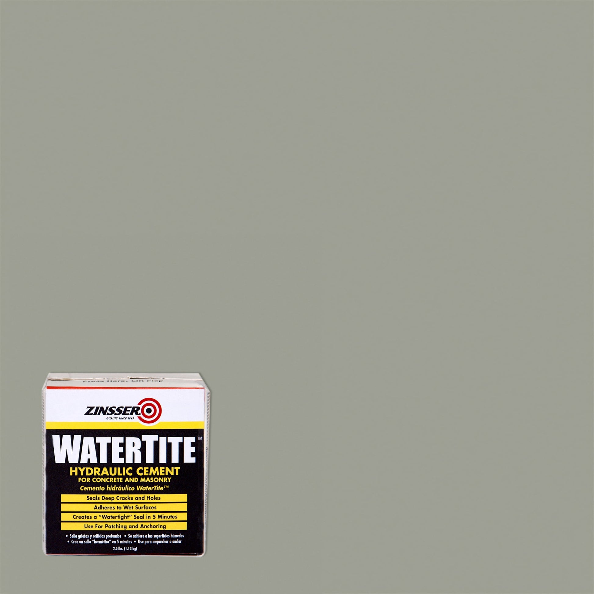 6 Pack, 2.5 Lb Carton, Zinsser WaterTite Concrete and Masonry Hydraulic Cement-5074DSV, Gray