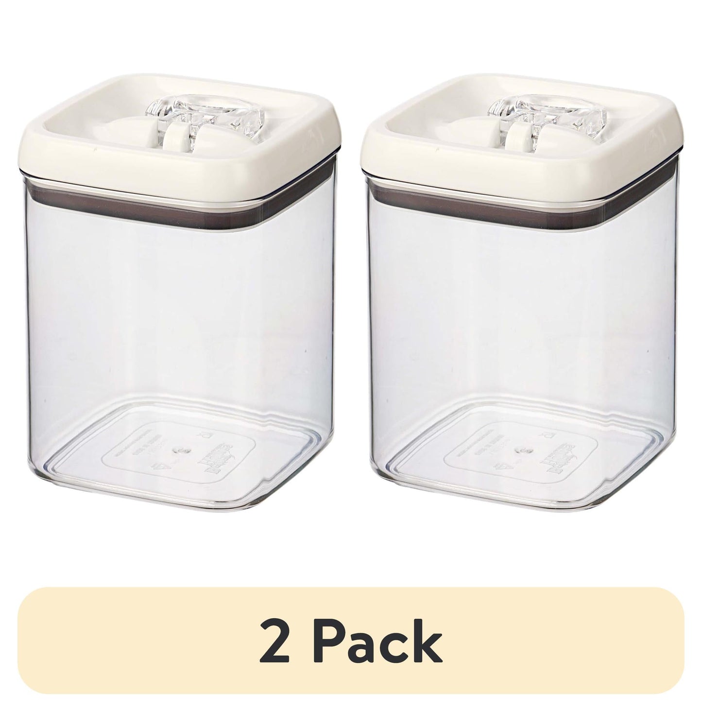 (2 pack) Better Homes & Gardens Canister Pack of 3, Flip-TiteÂ® Square Food Storage Container Set, Made for Pantry Organization and Food Storage