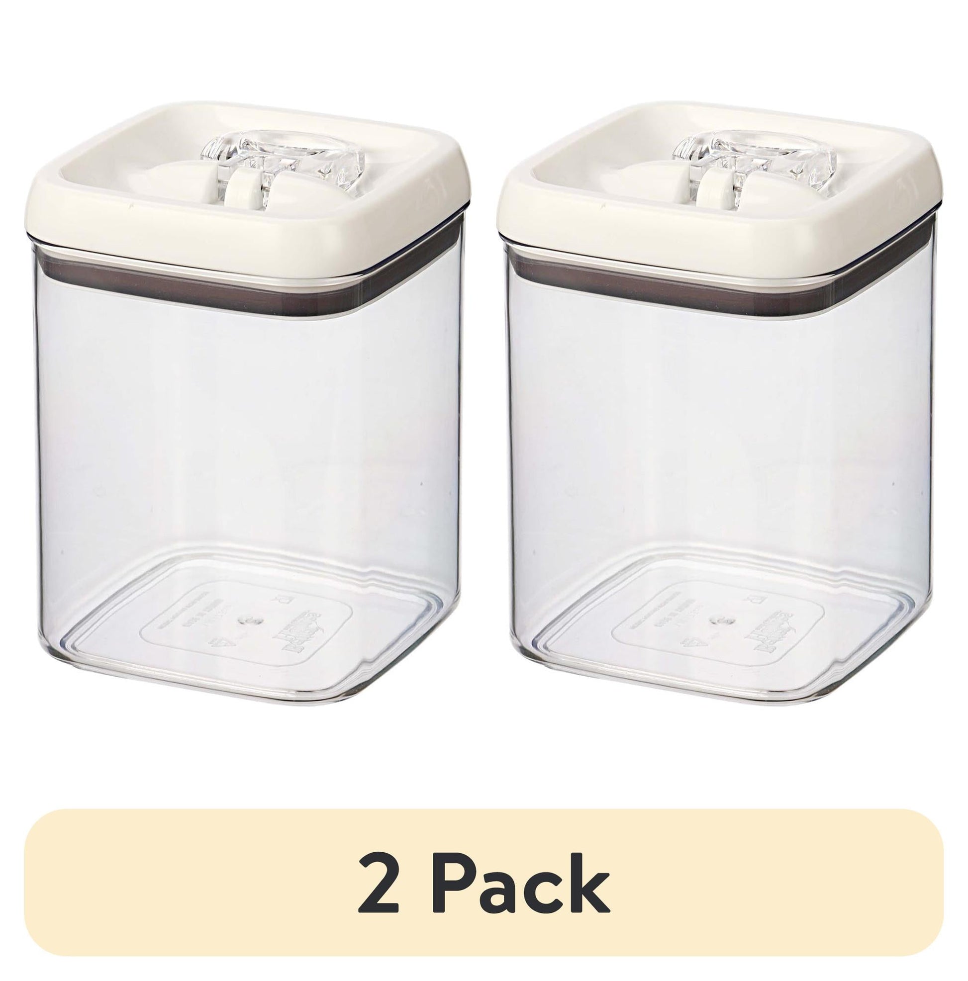 (2 pack) Better Homes & Gardens Canister Pack of 3, Flip-TiteÂ® Square Food Storage Container Set, Made for Pantry Organization and Food Storage