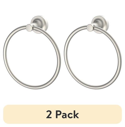 Better Homes & Gardens Clean Modern Style Wall Mount Towel Ring Satin Nickel