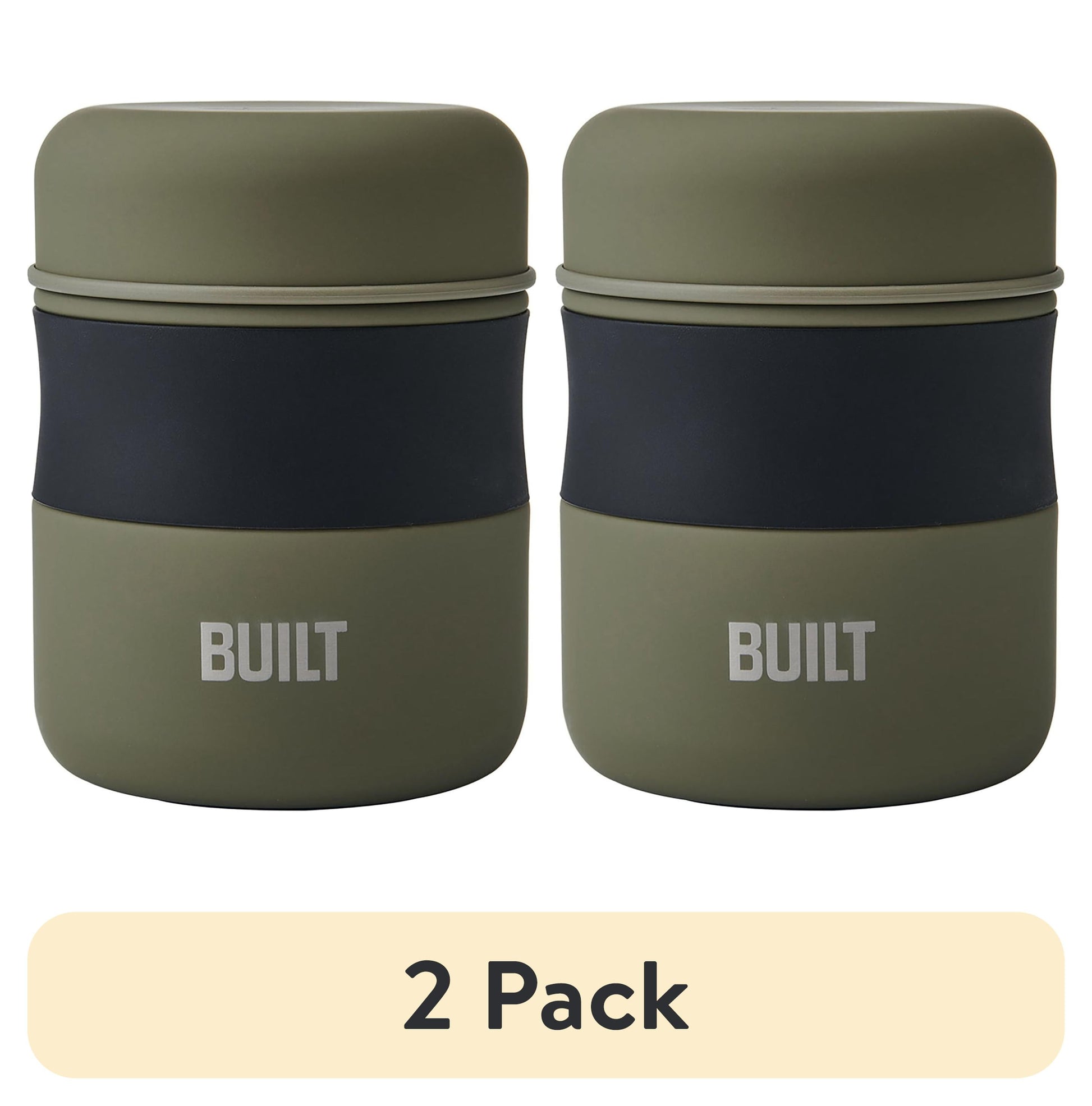 (2 pack) BUILT 10 oz Double-Wall Vacuum Insulated Food Jar, Sage Green