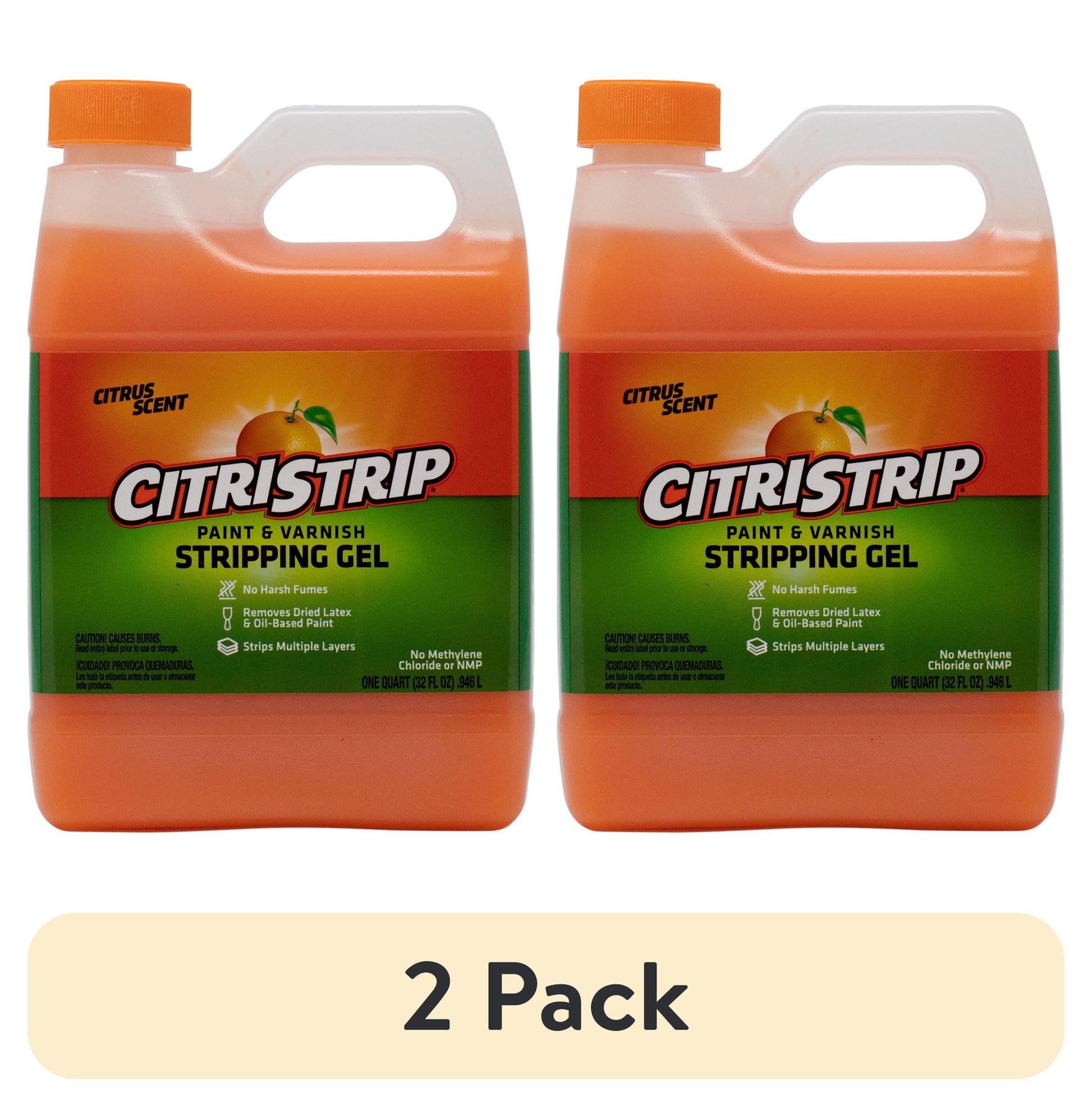 (2 pack) CitriStrip Paint & Varnish Stripping Gel, Citrus Scent, 1 Quart