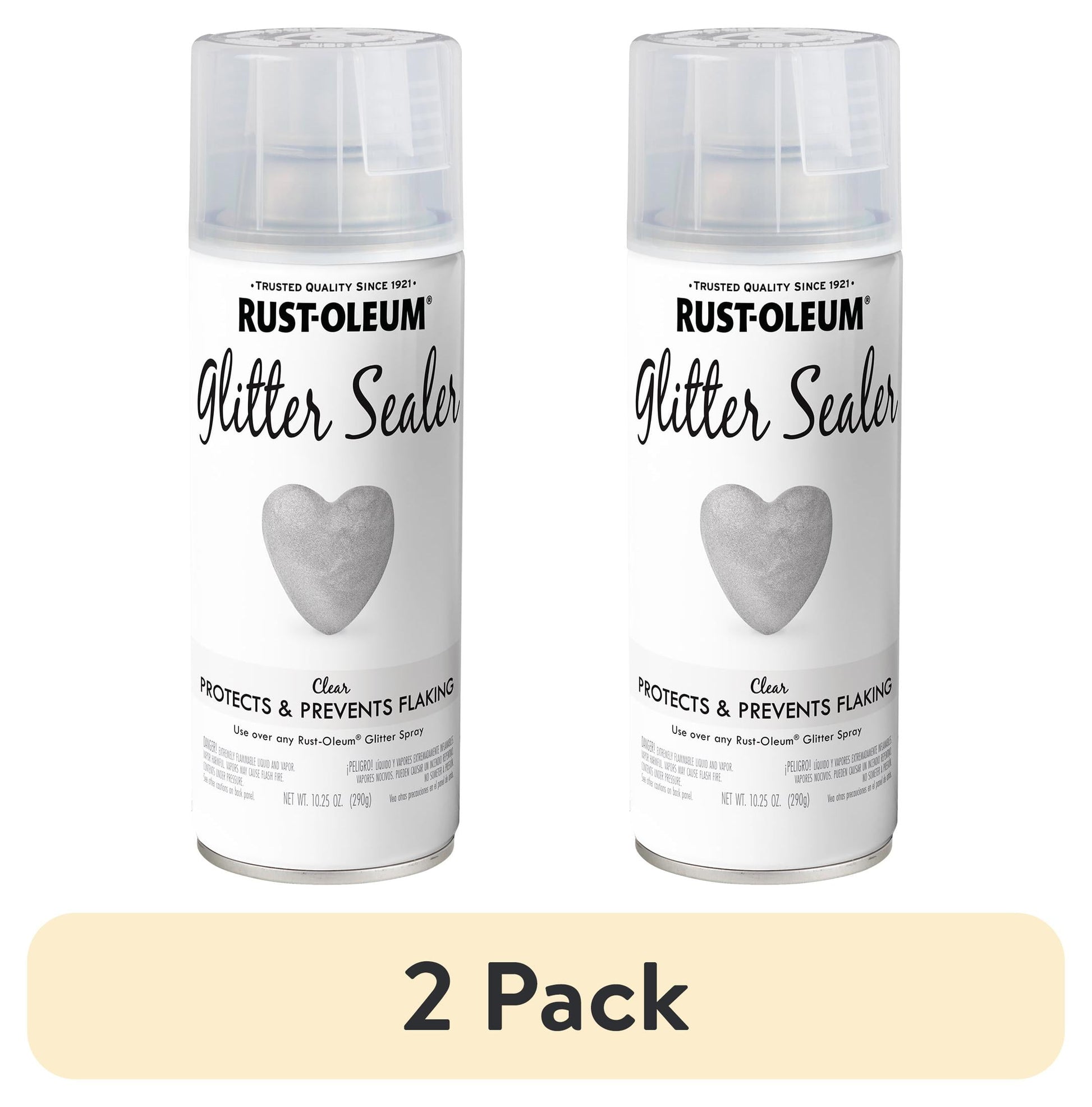 (2 pack) Sellador Transparente, Rust-Oleum Pintura en Aerosol con Brillo-267736, 10.25 oz