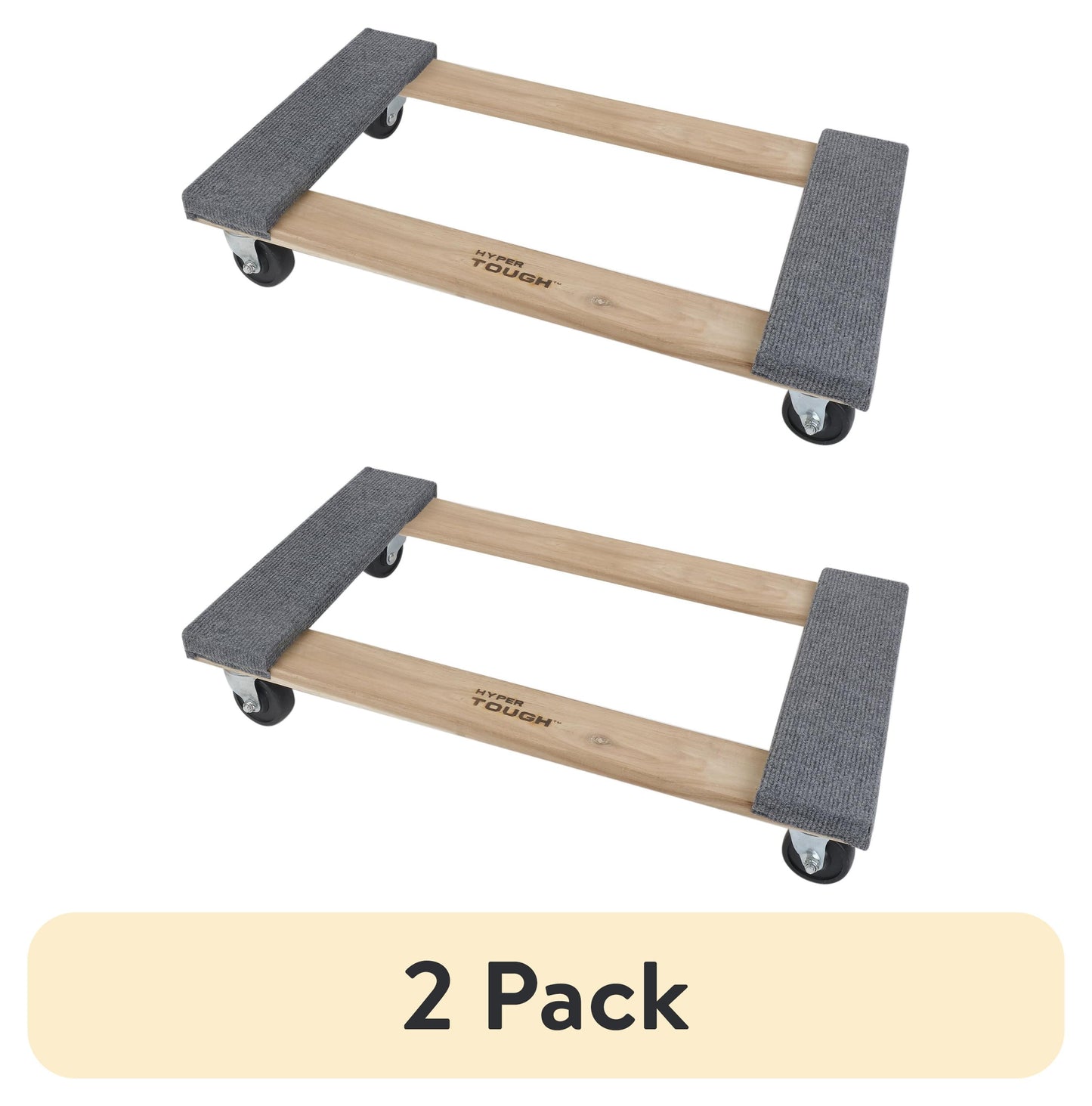 Hyper Tough Carretilla MÃ³vil de Madera de 30 Pulgadas, Capacidad de 660 Lb, Carretillas, 4 Ruedas Giratorias