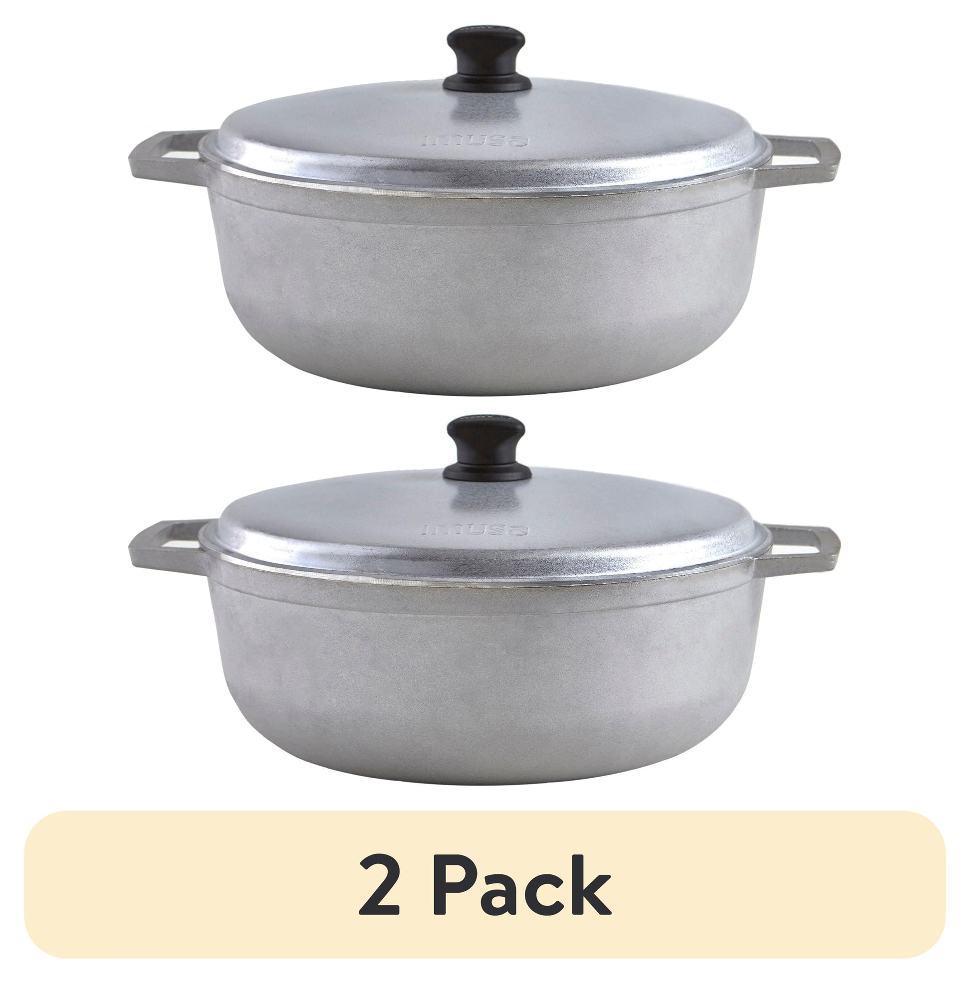 (2 pack) IMUSA 4.8qt Cast Aluminum Caldero - 26cm