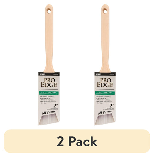 (2 pack) PRO EDGE by Linzer 2" CT Formula Angle Paint Brush with Tapered Design
