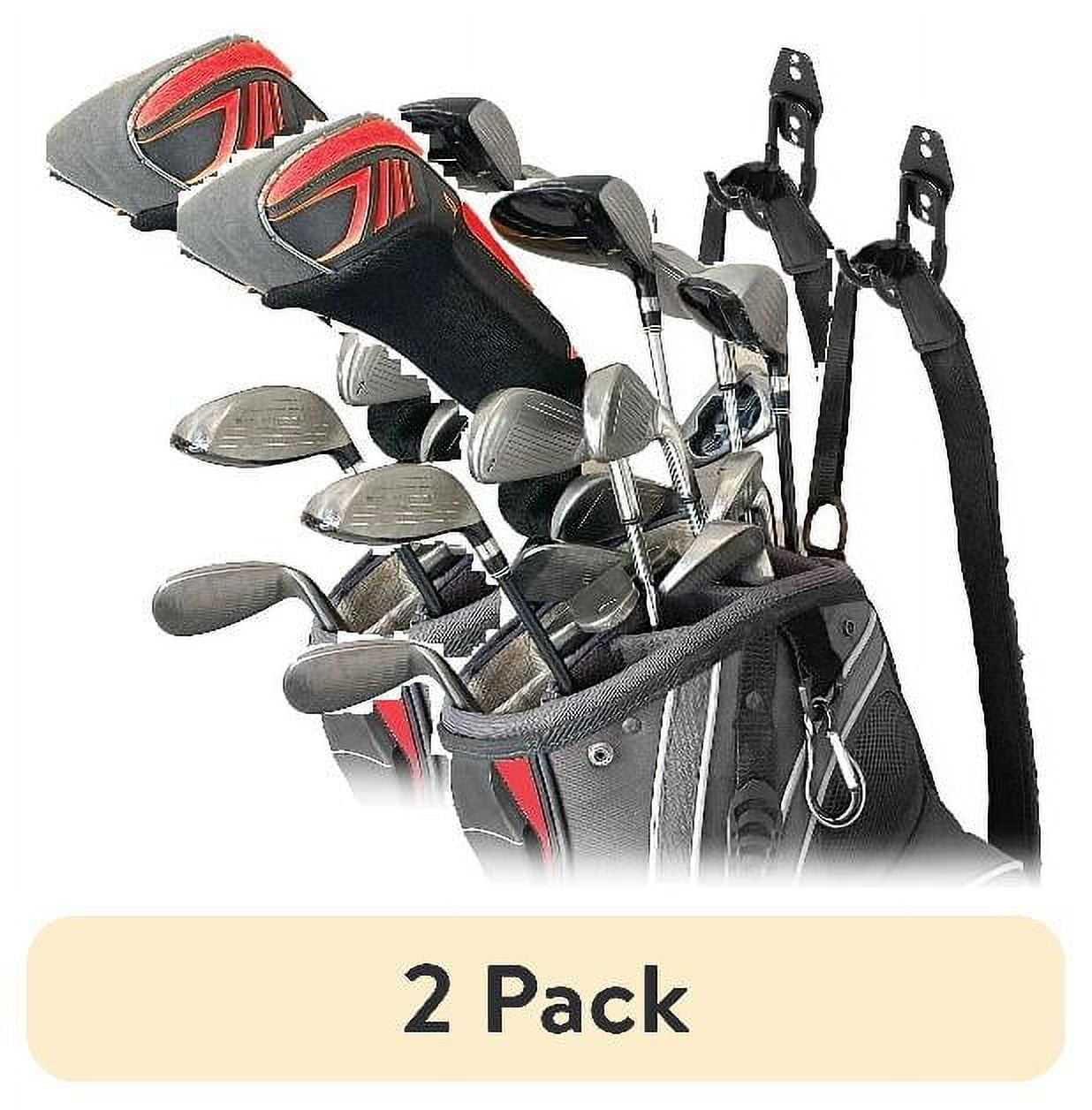 (2 pack) PeerBasics, 5 Pack Hook Set, Black, Metal, PVC Coated, Average 50 lb Capacity, Hardware Included