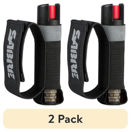 (2 pack) SABRE Running Safety Kit with Pepper Gel & Personal Alarm, Black, New, 1 Ct, Pocket Pepper Sprays