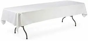 Intedge TCMP3636 White Square Tablecloth, 36"L x 36"W, Hemmed Edge, 100% Polyester, Small Square Dining Banquet Restaurant Table Cover, Washable Commercial Polyester Table Linen, Made in USA, 1 Each