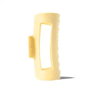 Mello Jumbo Hair Clip - Flexible Comfort Hair Claw for Women, For Thick & Thin Hair Styling, Durable Material, Matte Non-Slip Finish, Made in Korea, Patent Pending (1 Pack, Jumbo, Custard)
