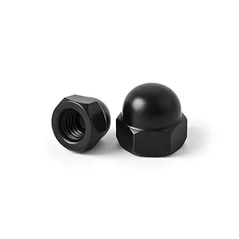 3/8''-16 (20 Pack) Hex Head Acorn Cap Nuts, Black Oxide 304 Stainless Steel 18-8 Hexagon Head Acorn Dome Cap Nuts, Hex Drive