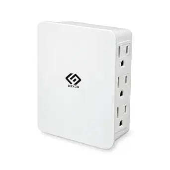 OSKOS 6 Wall Outlet Extender, 500J Surge Protected Current Tap, Sided outlets Splitter Multiple Outlet Wall Plug for Home Office Dorm Room, UL Listed