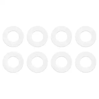 PATIKIL M20 Silicone Flat Washer, 8 Pcs 20mm ID 44mm OD 5mm Thick Plain Washer Grommets O-Ring Sealing Gasket Spacer for Faucet Pipe Water Hose Shower Door Handles, White