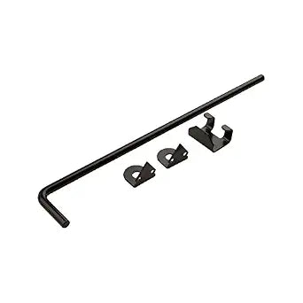 National Hardware Cane Bolt Door Latch, 1/2 in x 18 in, Steel, Black