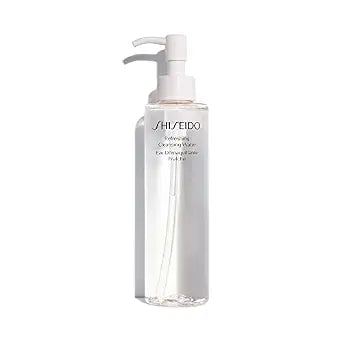 Shiseido Refreshing Cleansing Water - 180 mL - Water-Based Wipe-Off Cleanser - Removes Makeup & Oil - Non-Comedogenic, Alcohol & Oil Free