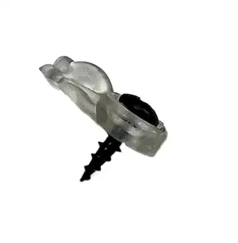 Glass Cabinet Panel Retainer Clips with Screws 25 Clips (Choose Your Offset and Color) by E.H.C. (Clear, 0/0 Flush)