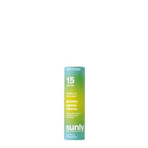 ATTITUDE Mineral Tinted Lip Balm SPF 15, Unscented, EWG Verified, 0.3 Oz