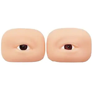 3D Silicone Fake Eyes Models, Soft Silicone Flexible Eyebrow Model for Practicing Piercing Suture Makeup Teaching, Realistic Rubber Eyes Board, Artificial Eye Skin,1 Pair