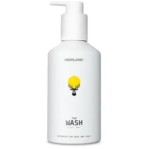 Highland The Wash - Hair & Scalp Shampoo Alternative with Botanicals for Damaged Strands, Restoration & Healthier Hair Growth - Hydrating & Nourishing Cleanser - Wild Mint Sandalwood Scent - 10.1oz