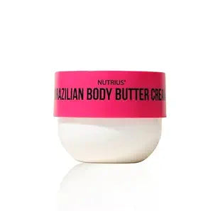 Nutrius Brazilian Body Butter Cream, Berry Bliss Hydrating Body Butter for Dry Skin with Shea Butter and Plant Squalane, Deep Moisturizing Body Cream for Soft Smooth Skin, 6.76 oz